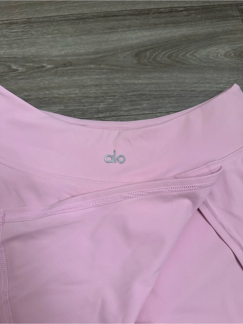 ALO Yoga Light Pink Athletic Skort with Built-In Shorts